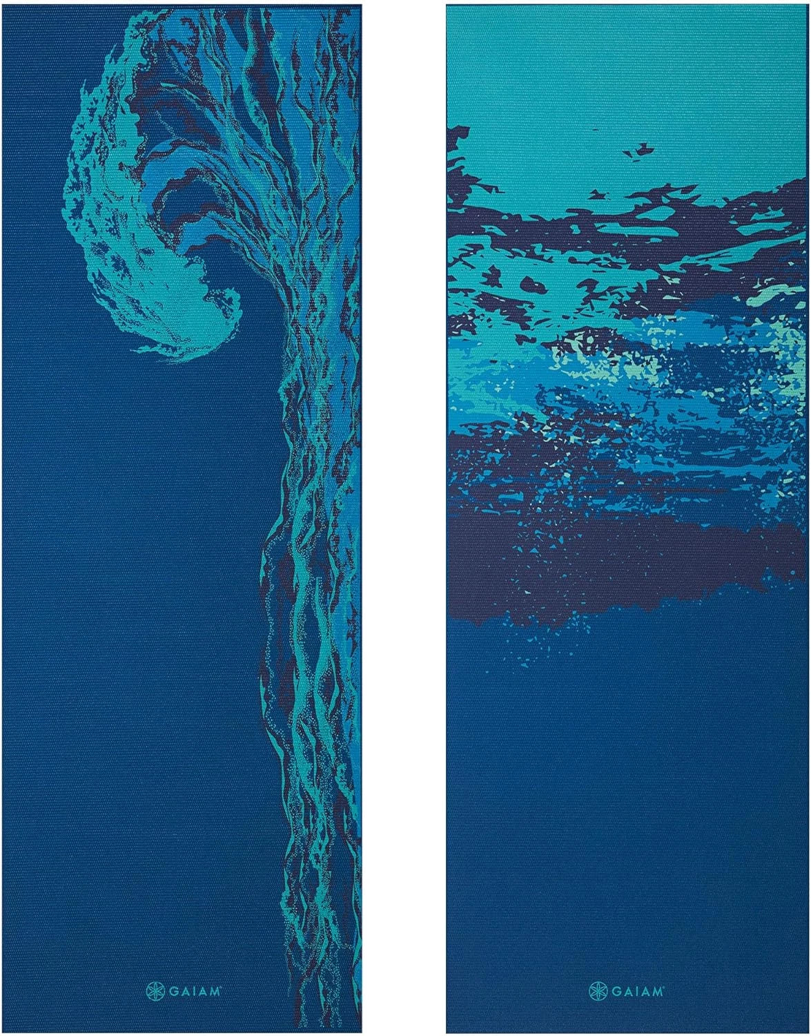 Yoga Mat - Premium 6Mm Print Reversible Extra Thick Non Slip Exercise & Fi