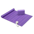 Beginner's Yoga Starter Kit Set - Yoga Mat, Yoga Brick, 6ft Yoga Strap