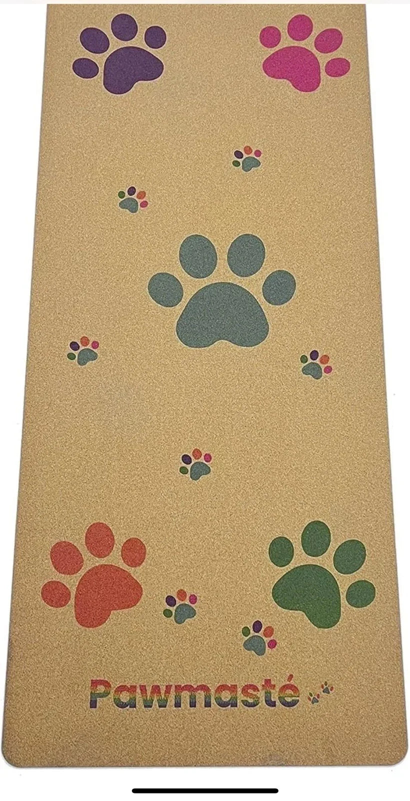 Pawmaste Cork Yoga Exercise Mat. Natural Sustainable Cork. 24" x 60" new sealed